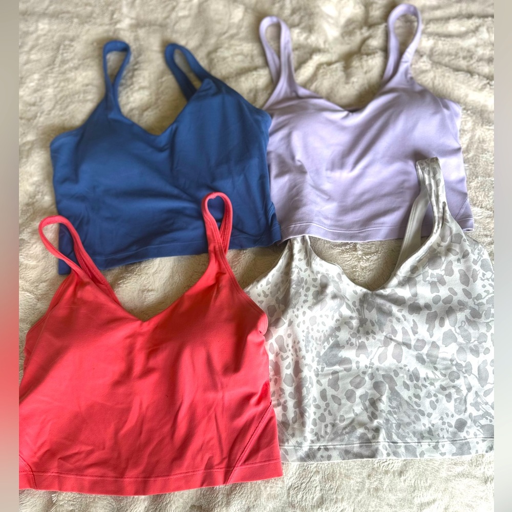 4 align lululemon athletica Tank Tops - Blue, Purple, Pink, Gray